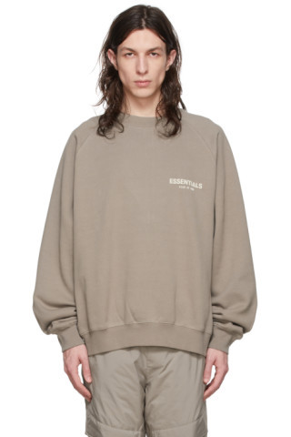 Essentials - Taupe Cotton Sweatshirt | SSENSE