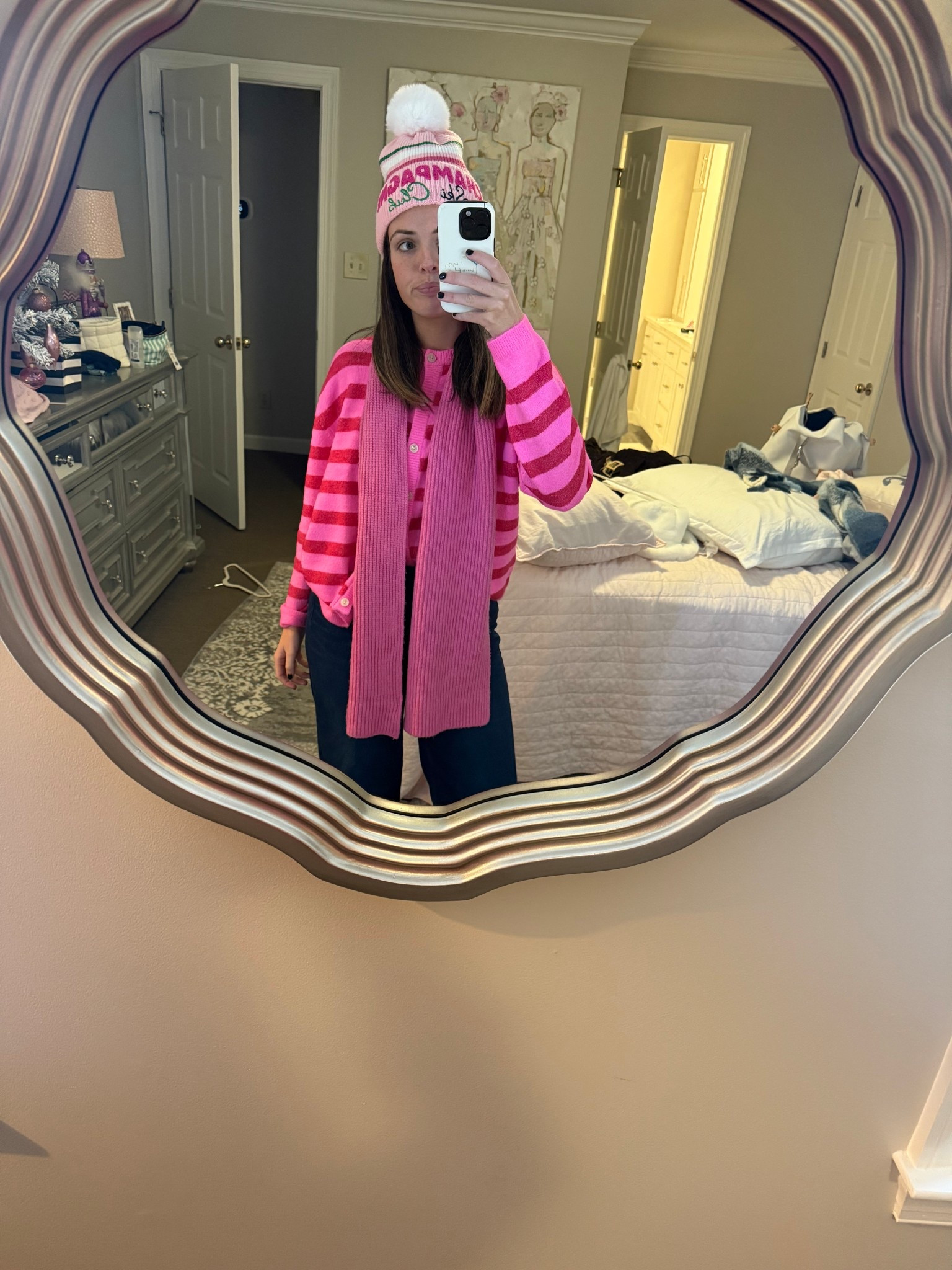disregard my room and my face🫣 wanted an all pink moment for my upcoming Austria trip and found this perfect cardigan for less than $40!!!!! target new arrivals are AMAZING😍😍😍 linking my faves! 

#LTKootd