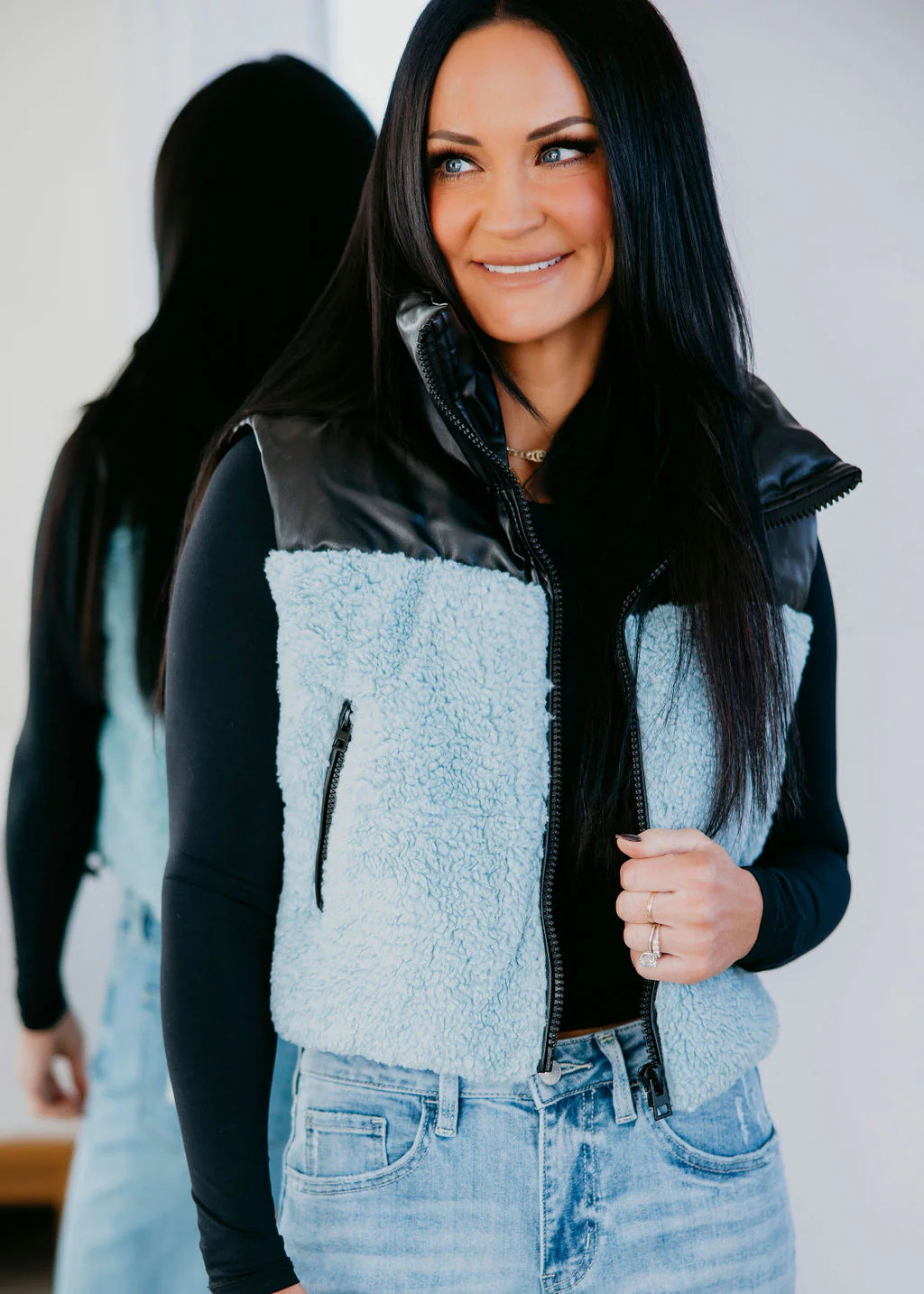 Siena Sherpa Puffer Vest | Lauriebelles