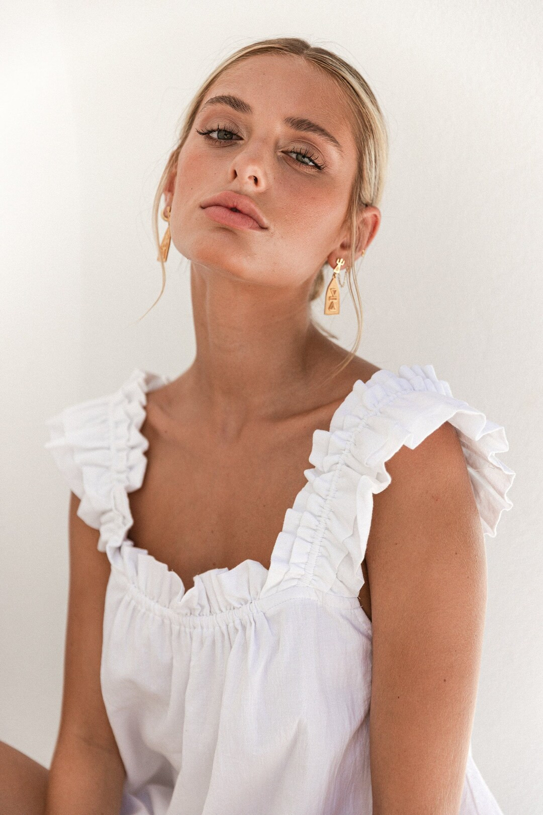 Nicolette Sleep Set // White Washed Cotton // Code: TP019 + P125 | Etsy (US)