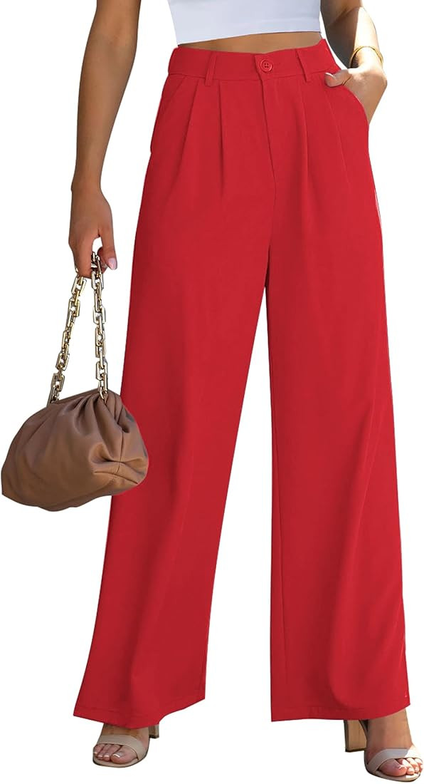 GRAPENT Wide Leg Pants for Women Work Business Casual High Waisted Dressy Pants Flowy Trousers Of... | Amazon (US)