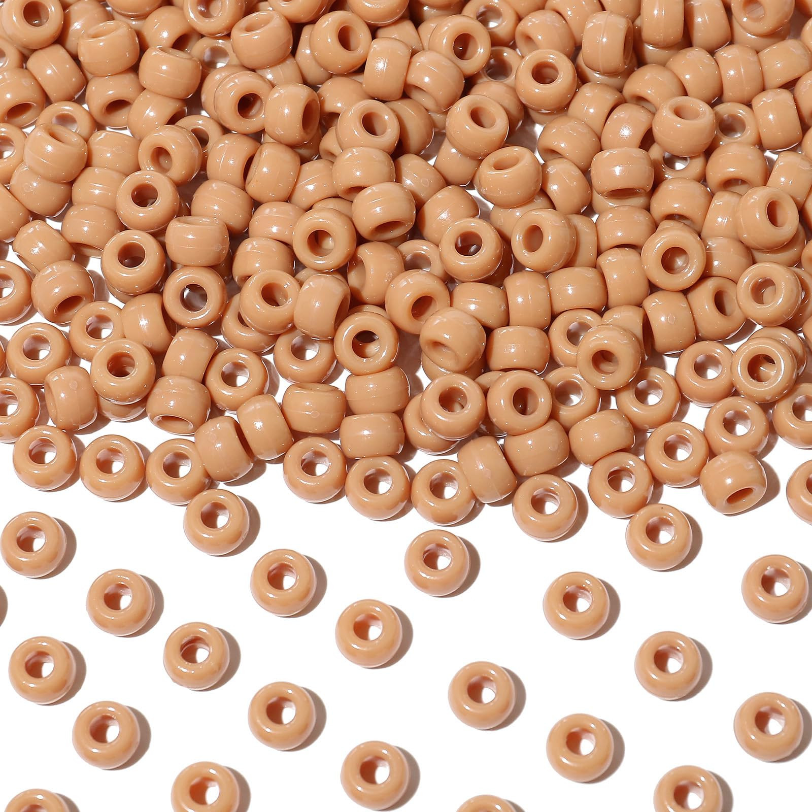 1000Pcs Multi-Colored Plastic Pony Beads Bulk for Craft,6 * 9mm Assorted Colors Hair Beads Includ... | Amazon (US)