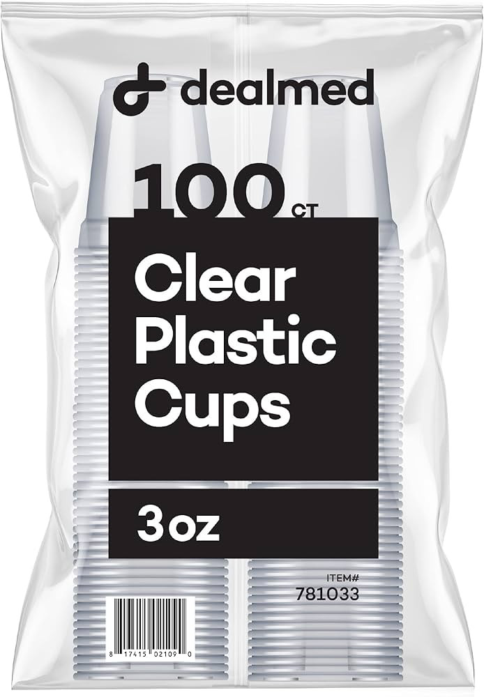 Dealmed 3 oz. Disposable Plastic Cups – 100% Recyclable Cups for Doctor's Offices, School Nurse... | Amazon (US)
