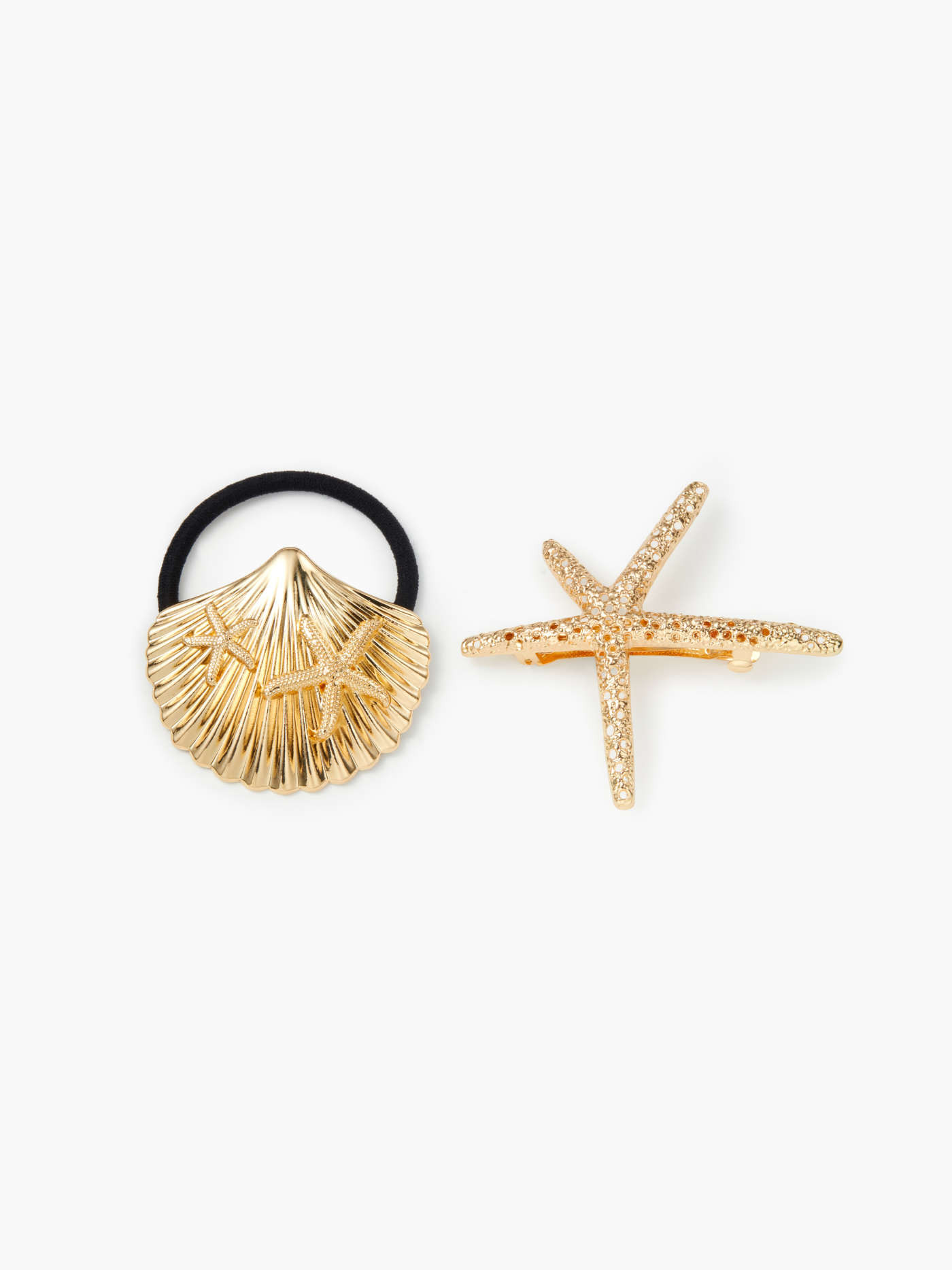 2PCS STARFISH HAIR PIN AND SHELL HAIR TIE SET | Cider