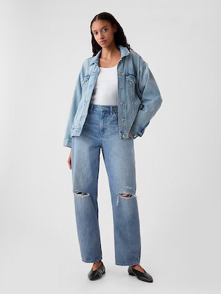 High Rise Barrel Jeans | Gap (US)