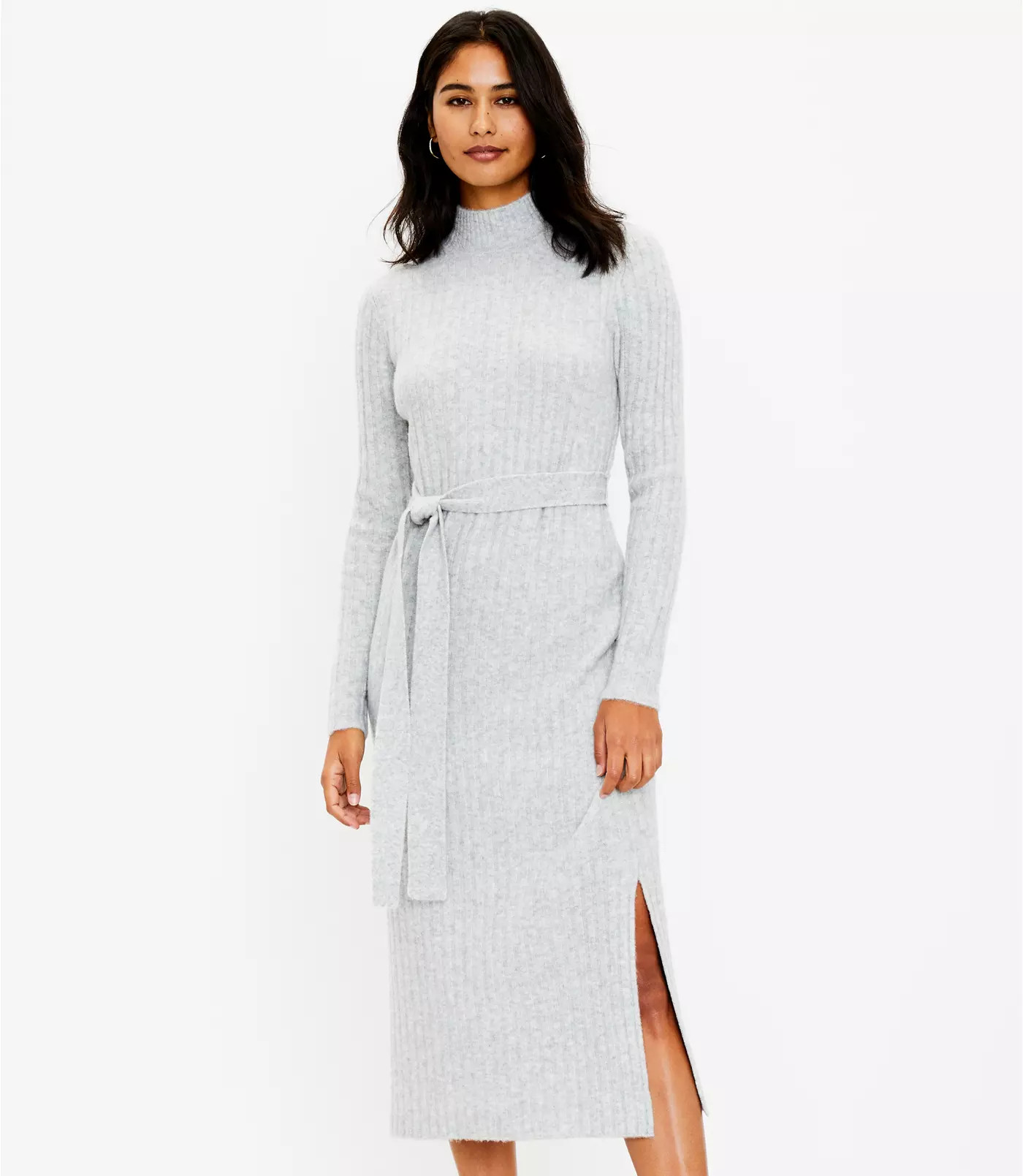 Ribbed Midi Sweater Dress | LOFT