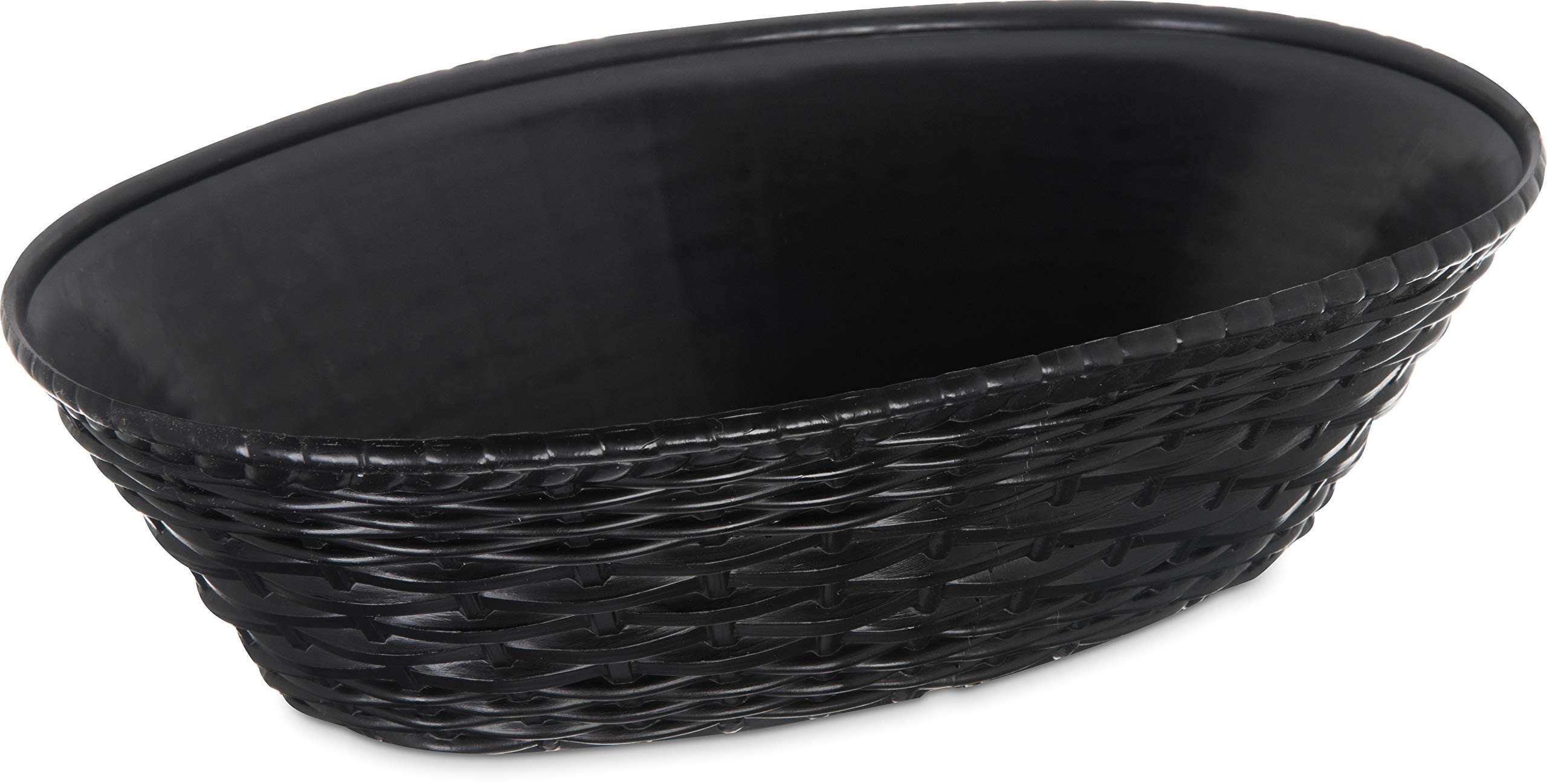 Carlisle FoodService Products 650403 WeaveWear Oval Serving Basket, 9" x 6", Black | Amazon (US)