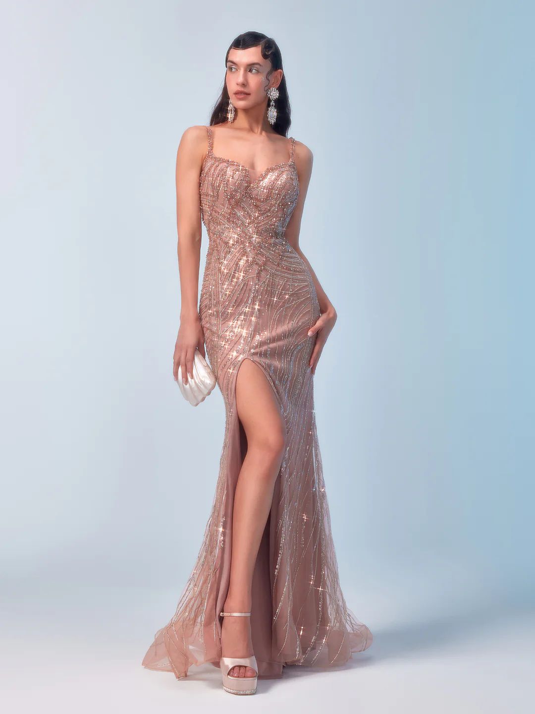 Handcrafted Beaded Streamline Gown | Richradiqs