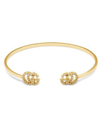 18K Gold or 18K White Gold Running Diamond Logo Bangle Bracelets | Bloomingdale's (US)