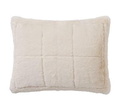 Alpine Faux Fur Quilt & Shams - Ivory | Pottery Barn (US)