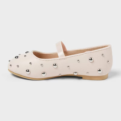 Toddler Heather Stud Ballet Flats - Cat & Jack™ Blush | Target