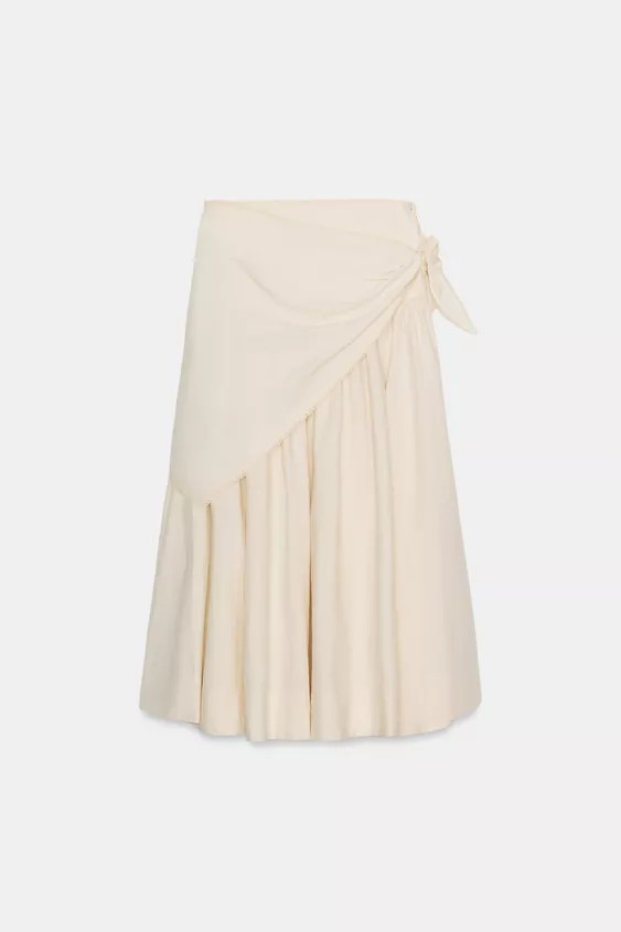 SCARF VOLUME MIDI SKIRT | Zara US