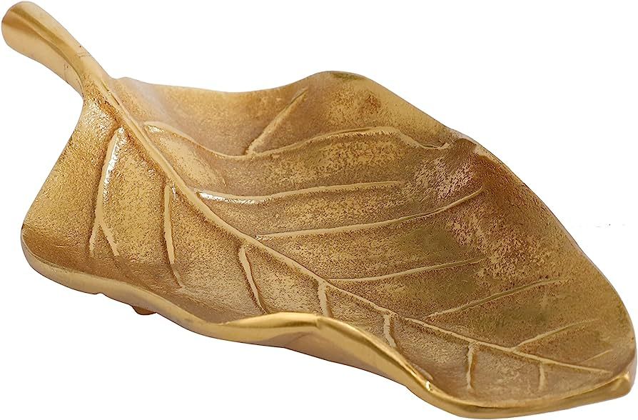 Rely+ Decorative Gold Leaf Tray| for Home Decor, Jewelry, and Small Accessories | Amazon (US)