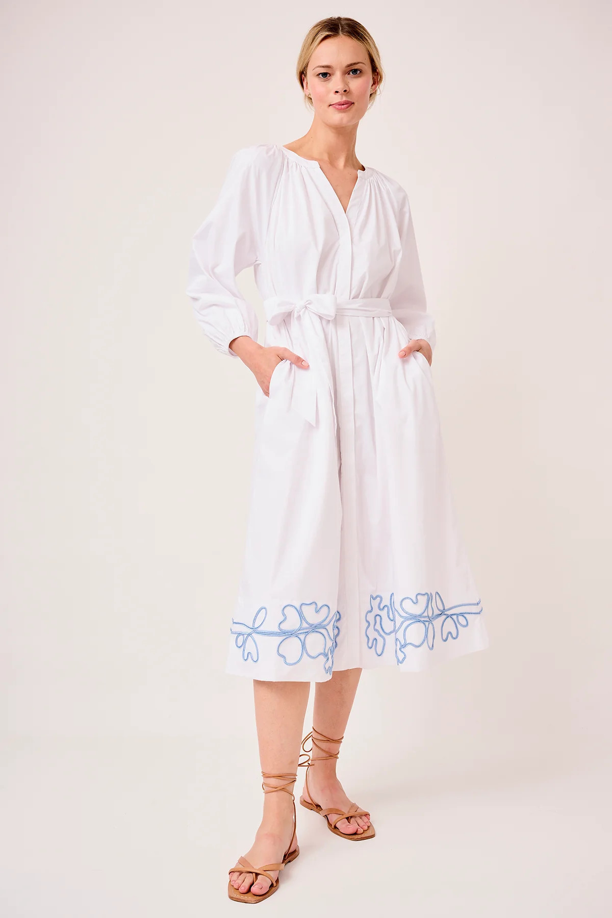 Brunch Dress in White | Lake Pajamas