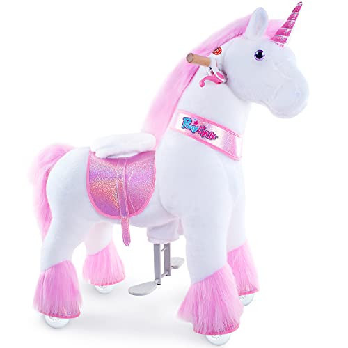 PonyCycle Ride on Unicorn Classic Model U (with Brake/ 36" Height/Size 4 for Age 4-7) Toddler Pink Horse Ride on Toys for Girls Ride on Horse Plush Ux402 | Amazon (US)