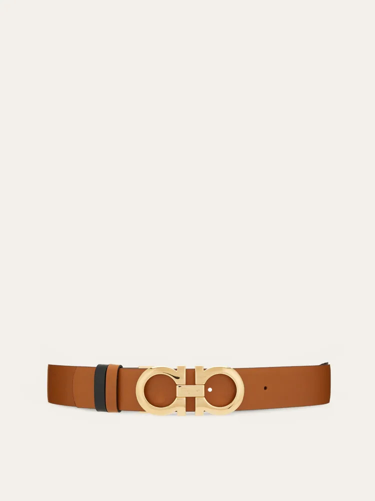 Reversible and adjustable Gancini belt | Ferragamo