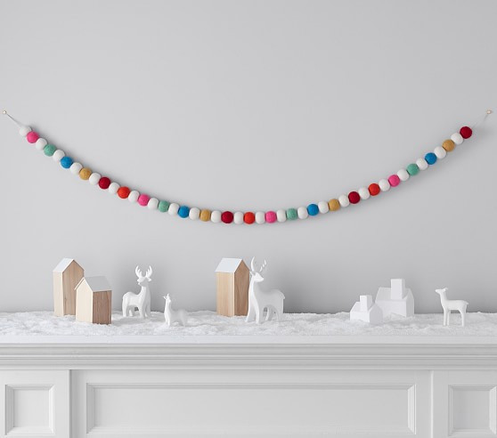 Multi Felted Ball Garland | Pottery Barn Kids