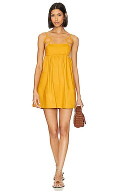 Saudade Bahama Mini Dress in Yellow Gold from Revolve.com | Revolve Clothing (Global)