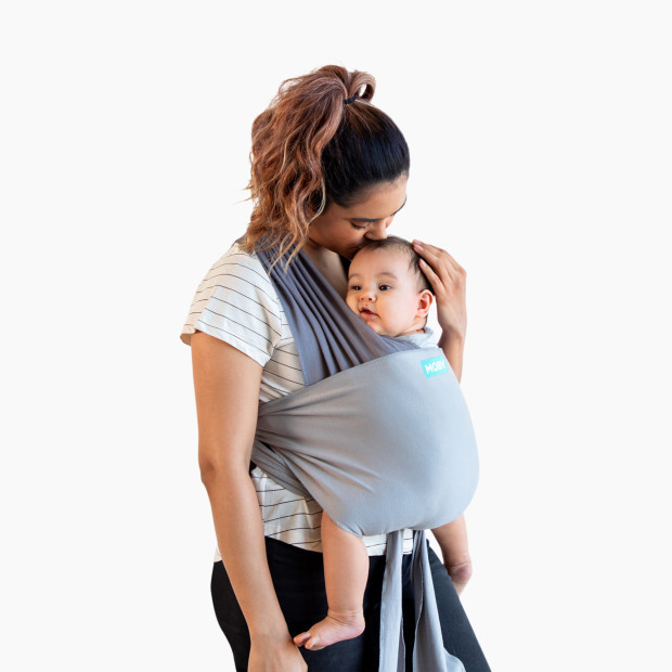 Moby Easy Wrap Carrier in Smoked Pearl | 100% Cotton | Babylist