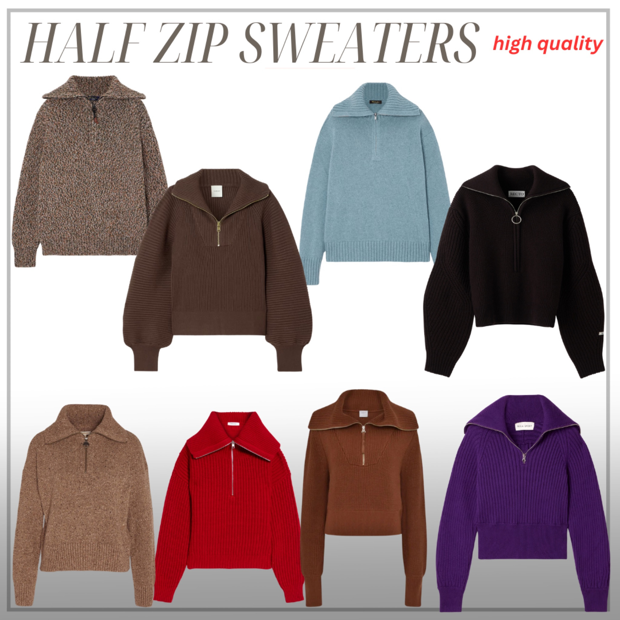 The Timeless Appeal of Half-Zip Sweaters

I find half-zip sweaters incredibly versatile and timeless. They’re the kind of piece you can easily dress up or down. For instance, layering them over a button-up shirt gives a polished, preppy vibe, while pairing them with a lace turtleneck adds an elegant, unexpected twist.

The half-zip sweater’s timeless appeal isn’t just about its style—it has a fascinating history, too. Originating as functional workwear in the early 20th century, the half-zip design provided workers and athletes with adjustable ventilation and warmth. Its practicality caught on with outdoor enthusiasts and athletes in the mid-century, especially in sports like skiing and hiking.

By the 1980s, the half-zip sweater became synonymous with the “preppy” look, popularized by brands like Ralph Lauren and L.L.Bean. Today, it’s a staple in wardrobes worldwide, seamlessly blending function and fashion.

Because of its versatility and enduring style, I’ve curated a selection of half-zip sweaters from high-end brands. Prices range from $150 for budget-friendly options to a jaw-dropping $4,000 for those seeking ultimate luxury. Whether you're looking for a classic piece or a statement investment, there’s a half-zip sweater out there for everyone.

#LTKSeasonal