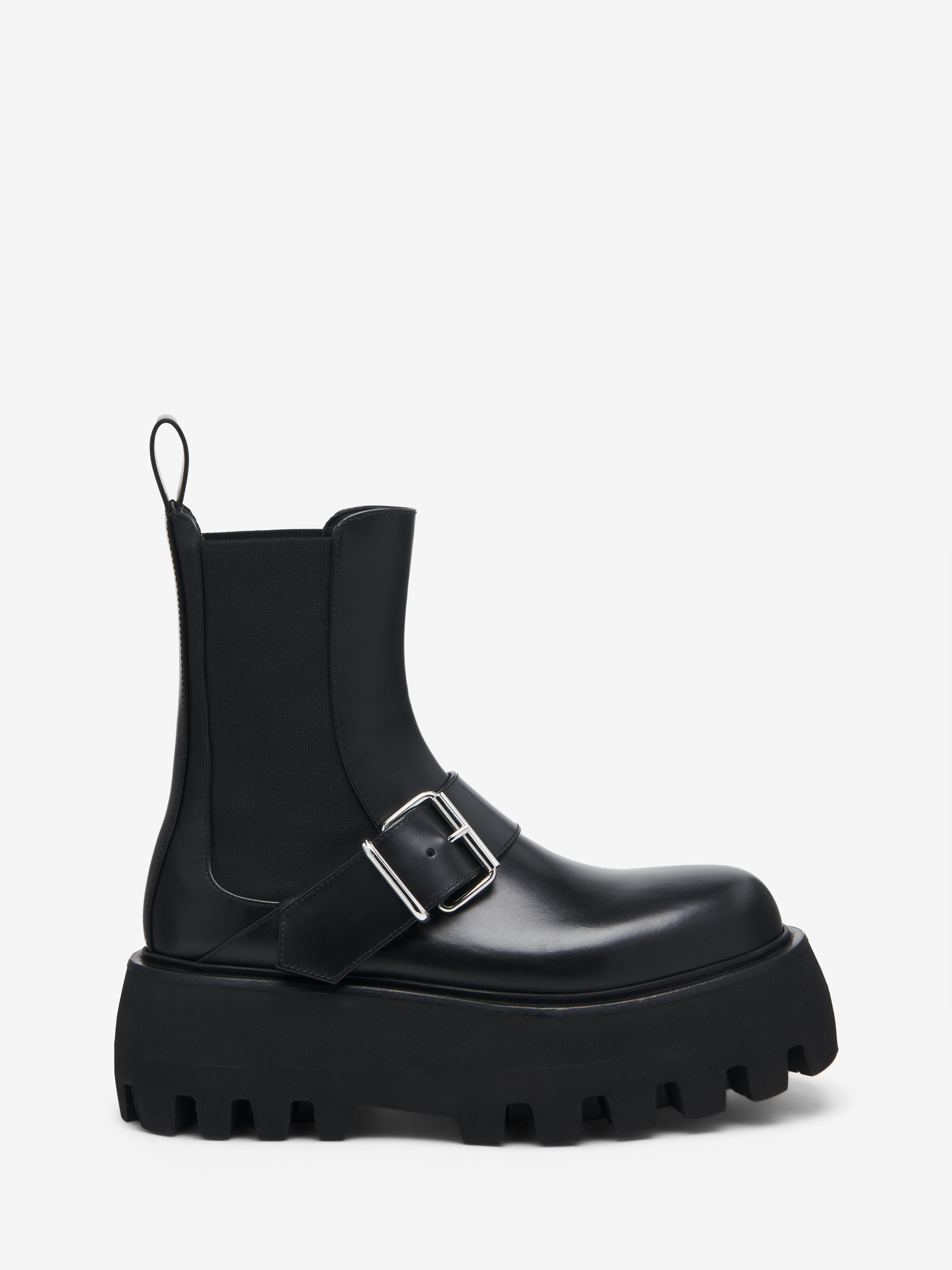 Women's Sofa Buckle Boot in Black | Alexander McQueen
