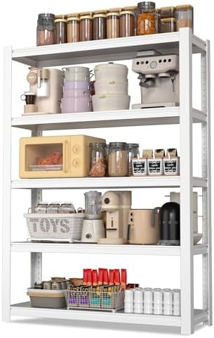 WORKPRO 3000lbs 5-Tier Shelving Unit, 72" H Adjustable Storage Shelves, Boltless Garage Shelving ... | Amazon (US)
