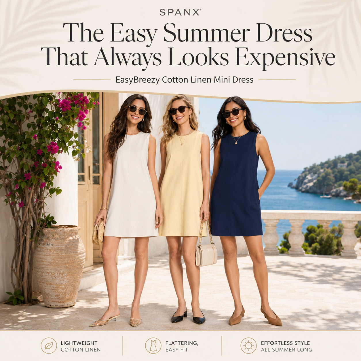 @Spanx Summer Chic | Easy Breezy Cotton Mini Dress ☀️ 

The SPANX Mini Dress You’ll Reach for on Repeat!!

This is the kind of SPANX dress that solves the “I want to look cute but not try too hard” problem. 

The EasyBreezy Cotton Linen Mini Dress gives that polished, expensive-looking summer outfit vibe with almost zero styling required — lightweight, flattering, easy to wear, and perfect for warm days when you still want to look pulled together.

It’s made for summer travel, brunch, vacation dinners, bridal showers, casual office days, resort outfits, coffee runs, weekend plans, and those days when you need an easy dress that works from day to night. 

The clean shift silhouette makes it feel timeless, the cotton-linen look keeps it breezy, and the simple colors make it easy to style with sandals, flats, heels, a woven bag, or a blazer.

This is exactly why I love a one-and-done dress: no outfit math, no overpacking, no “does this match?” spiral. 

Just throw it on and instantly look polished. If you’re building a summer capsule wardrobe or want a dress you’ll reach for again and again, this one is worth saving.

I did the digging for you and linked the SPANX EasyBreezy Cotton Linen Mini Dress.

↓ Everything is linked!

#LTKActive #LTKSaleAlert #LTKTravel