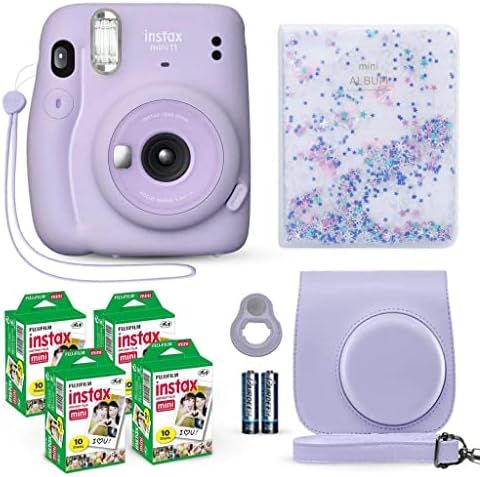 Fujifilm Instax Mini 11 Instant Camera Lilac Purple + Fuji Film Value Pack (40 Sheets) + Shutter ... | Amazon (US)