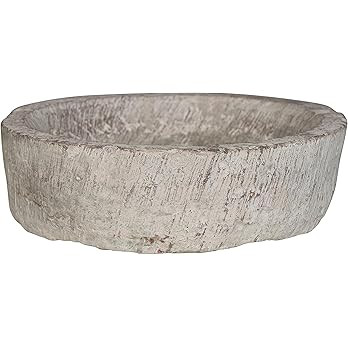 Creative Co-Op Vintage Reproduction Stone Home Design, Distressed Grey Decorative Bowl, Natural | Amazon (US)