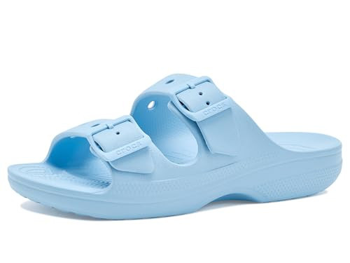 Crocs Women's Classic Saturday Sandals Blue Calcite 11 Medium | Amazon (US)