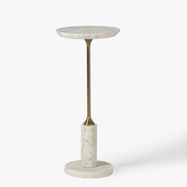 Brooksdale Genuine Marble Pedestal End Table | Wayfair North America