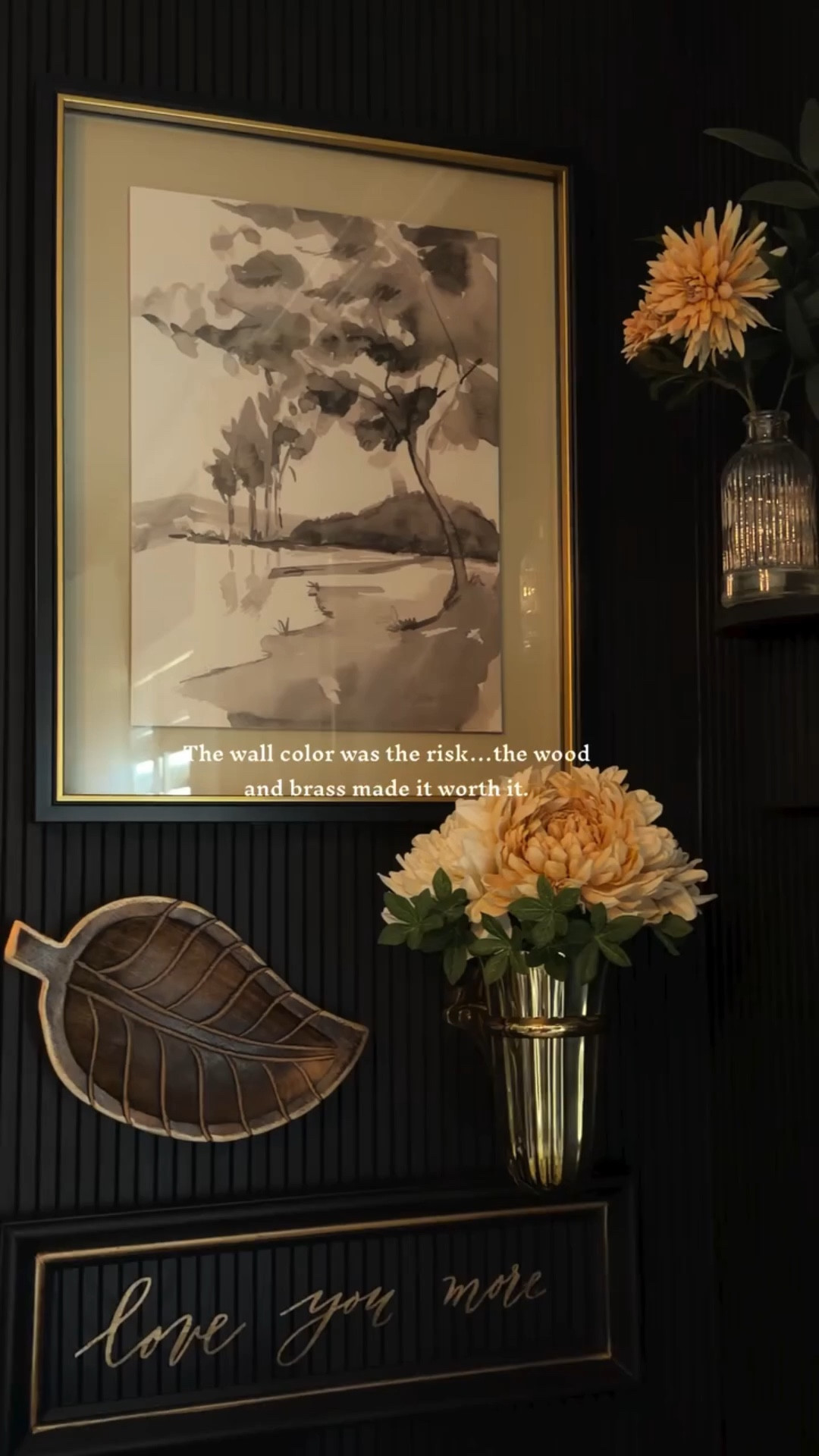 The wall color was the risk…the wood and brass made it worth it.

#moody #homeoffice #cozyvibes #cozyathome #cozy

#LTKHome