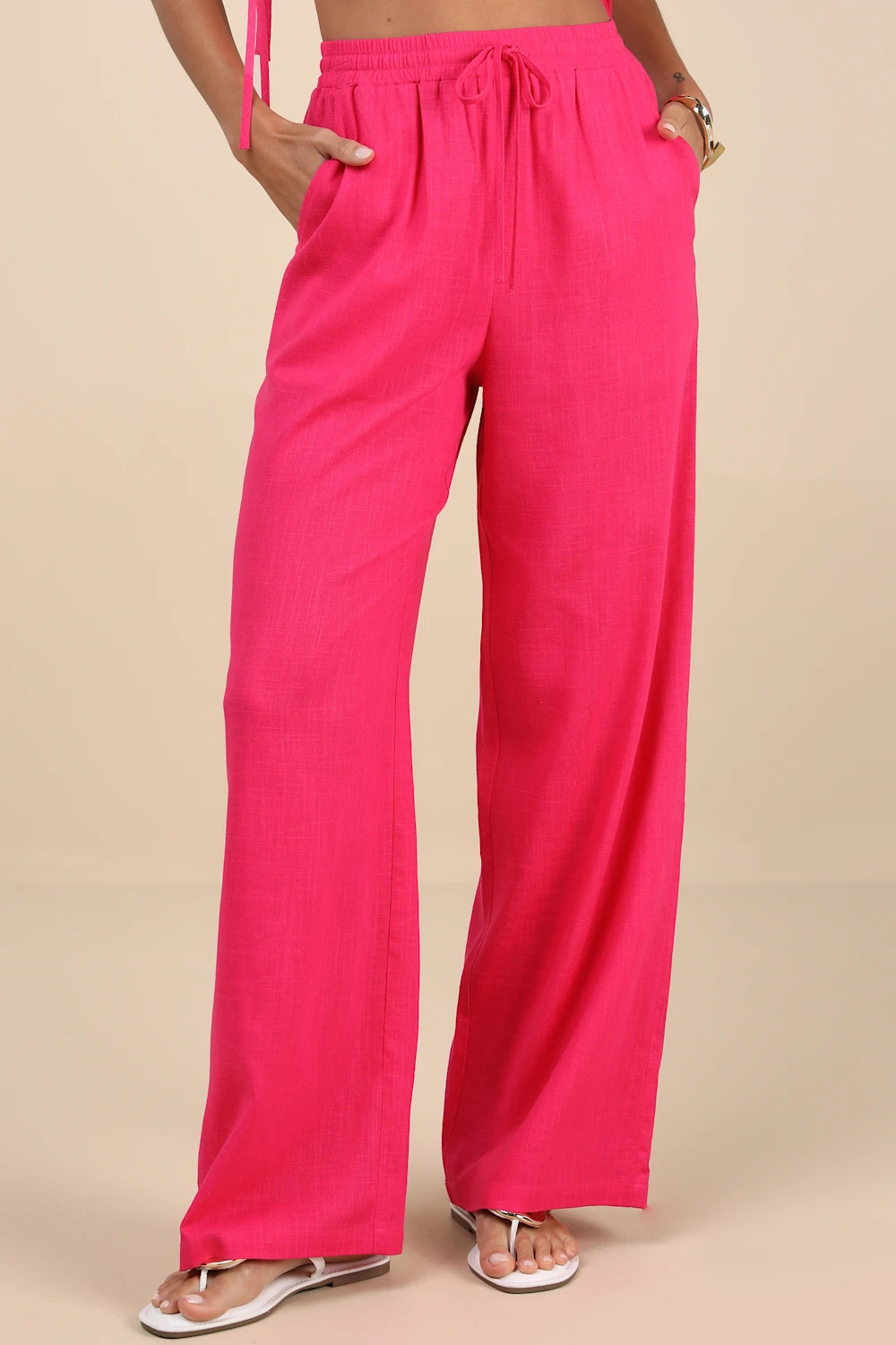 Irida Hot Pink Drawstring Pants | Lulus