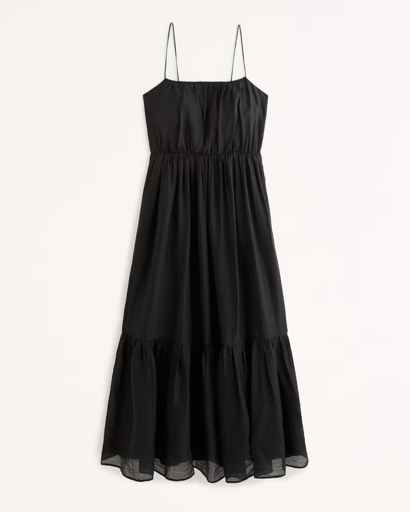 Low Back Tiered Maxi Dress | Abercrombie & Fitch (US)