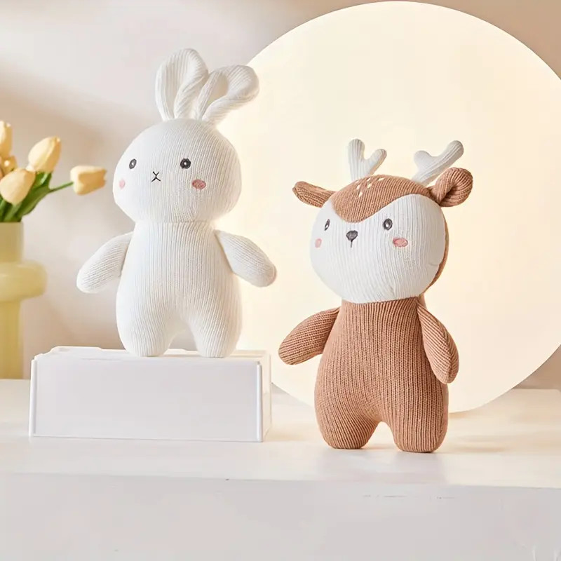 Kawaii Wool Knitting Stuffed Animals Doll Cute Teddy Bear - Temu | Temu Affiliate Program