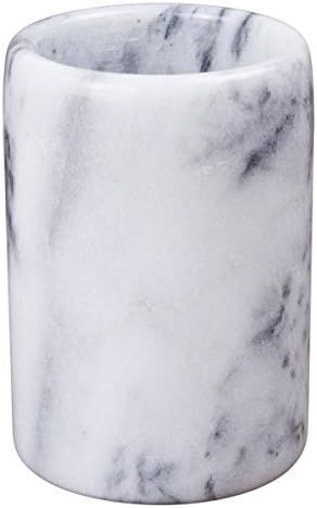 Creative Home 83001 Natural Marble Pen Pencil Holder-Cup, 3-1/4" Diam. x 4-1/2" H, Off-White (pat... | Amazon (US)