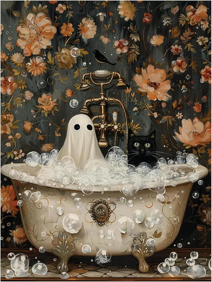 Yeaqee Halloween Ghost Diamond Painting Kits for Adults and Beginners DIY 5D Full Round Drill Hal... | Amazon (US)