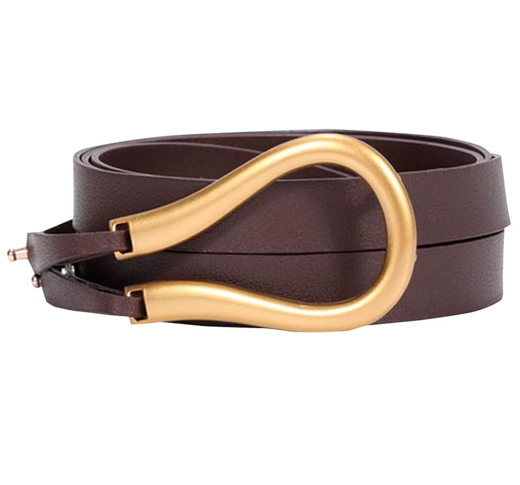 Women PU Leather Waist Belt Double Strap Tie Wrap Cinch Belt | Amazon (US)