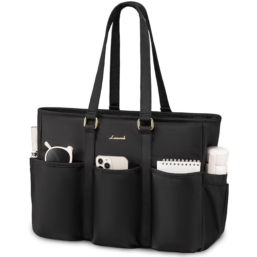 LOVEVOOK 17 Inch Laptop Tote Bag for Women Work, Teacher Tote Bag Nurse Bag, Professional Utility... | Amazon (US)