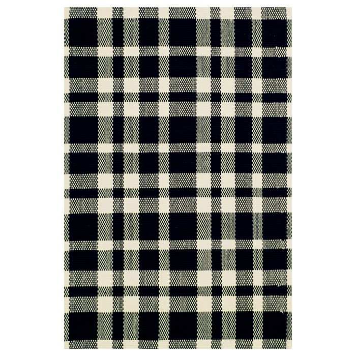 Hand Woven Cotton Black Area Rug | Wayfair North America