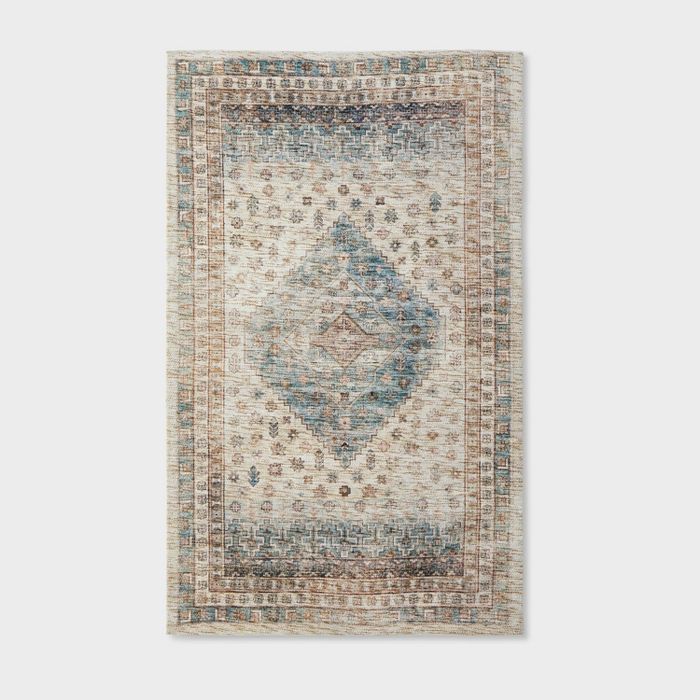 3&#39;x5&#39; Light Distressed Diamond Persian Style Rug Neutral - Threshold&#8482; designed with... | Target