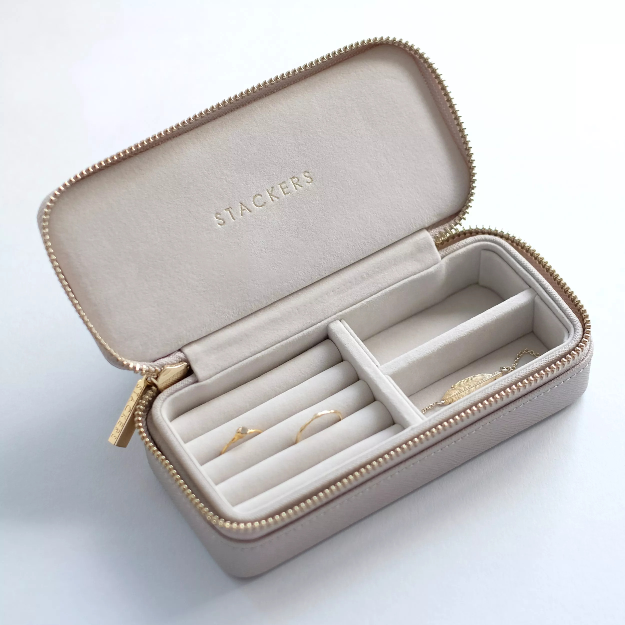 StackersMedium Travel Jewellery Box, Taupe | John Lewis (UK)