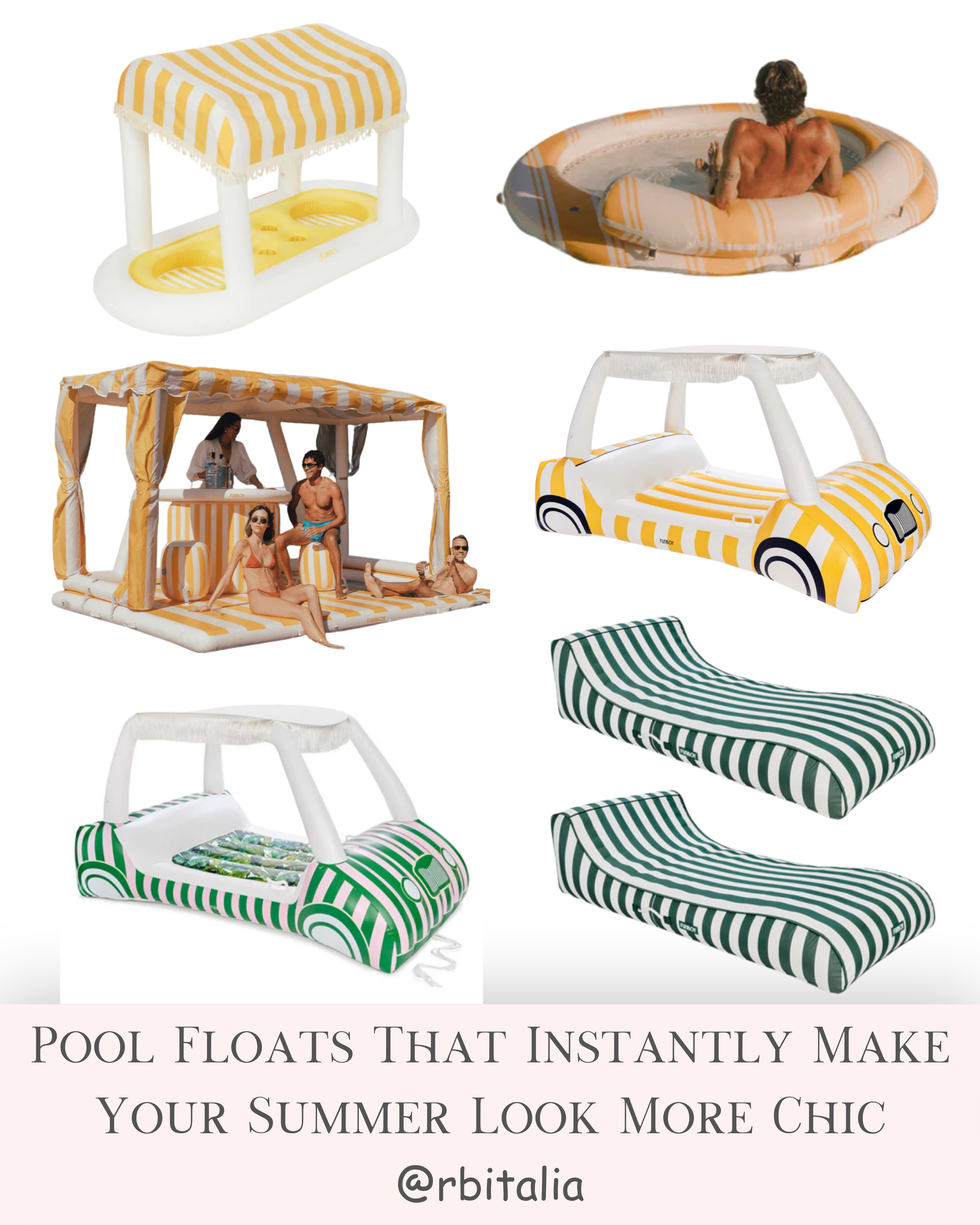 Elevate your pool days with these ultra-chic floats. Designed to add instant style to your summer, they are the ultimate backyard upgrade for lounging and photos. Save this post and click the link in bio to shop your summer aesthetic! #PoolFloats #SummerVibes #ChicStyle 

 #LTKdayinmylife #LTKHome #LTKSaleAlert