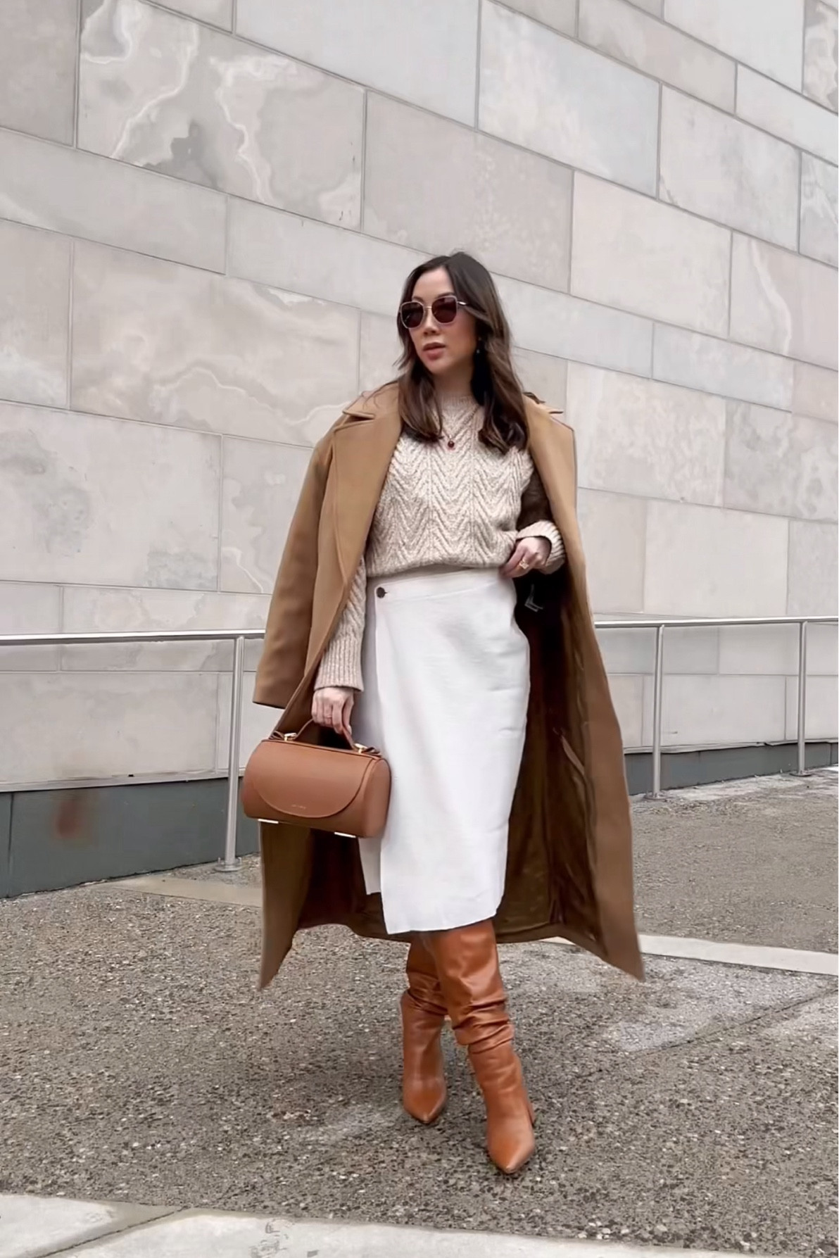 Styling this chic cozy winter look from Banana Republic! This perfect wool coat is a versatile gem – ideal for daily wear and holiday parties. Paired with the softest cable knit sweater and a chic boucle skirt, it's the epitome of winter elegance.

#LTKparties #LTKworkwear #LTKSeasonal