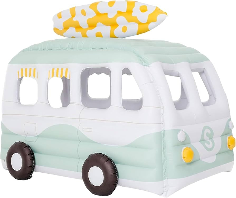 PLAYSMOL Inflatable Camper Van Kids Play Tent with Surfboard, Indoor Pop-Up Playhouse for Toddler... | Amazon (US)