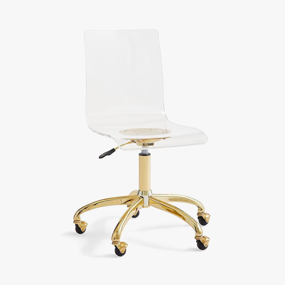 Piper Acrylic Swivel Desk Chair, Acrylic | Pottery Barn Teen