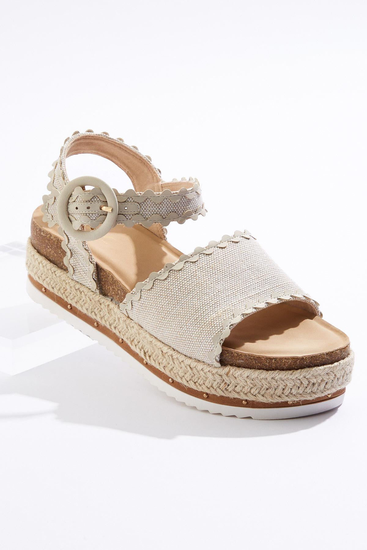 Ric Rac Canvas Wedge Sandals | Cato Fashions