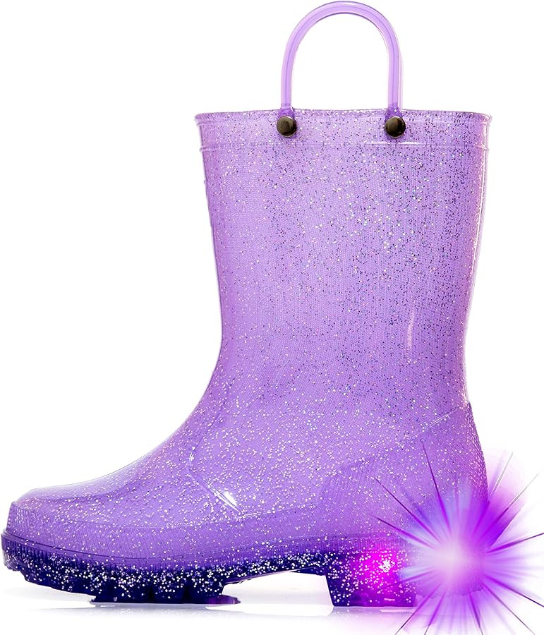 HugRain Light Up Rain Boots for Little Kids | Amazon (US)