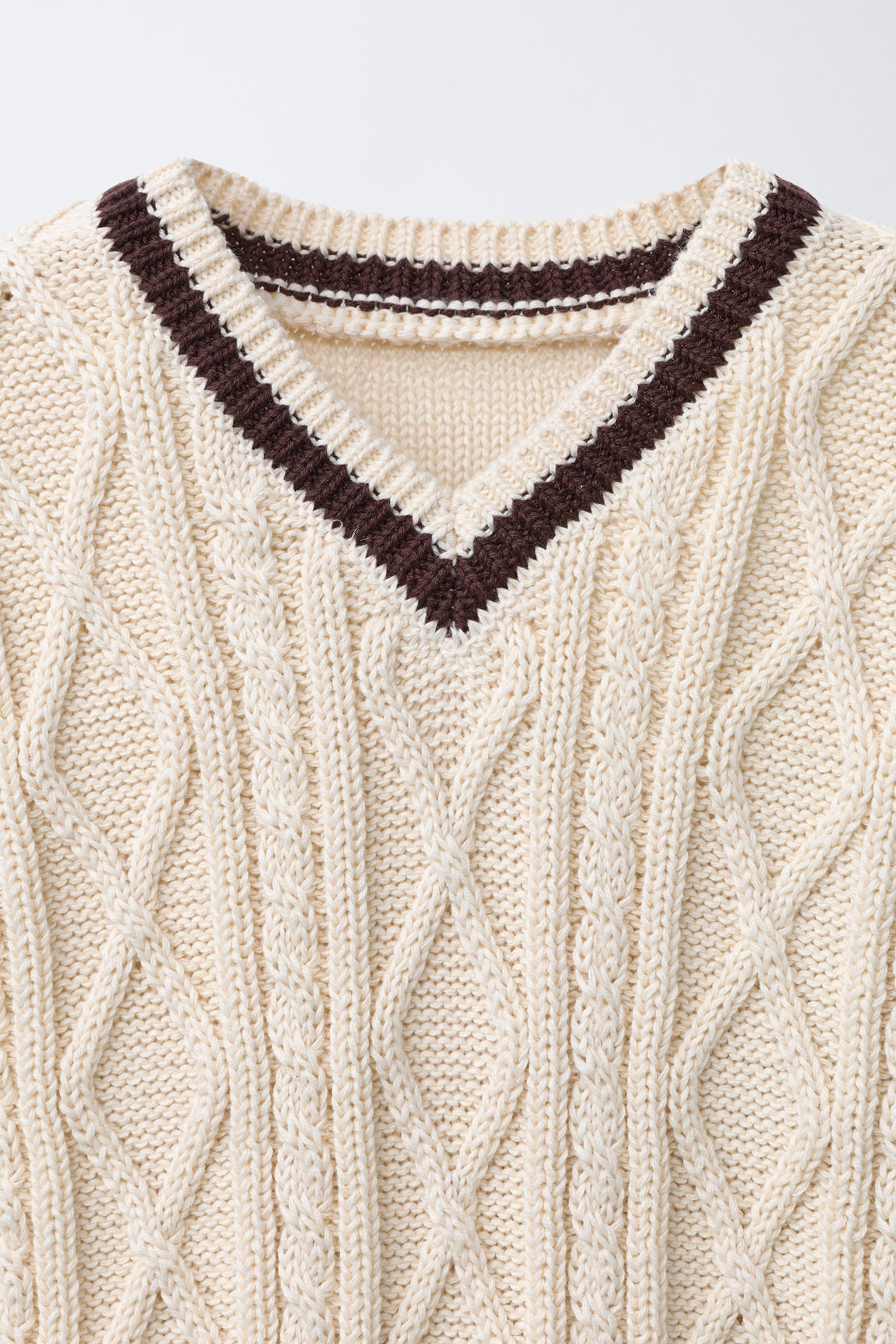 CABLE KNIT VEST | Zara US