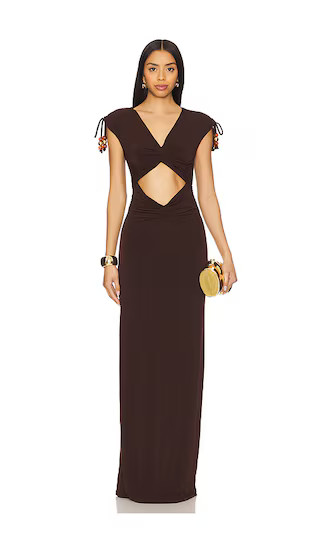 Mia Gown in Chocolate Brown | Revolve Clothing (Global)
